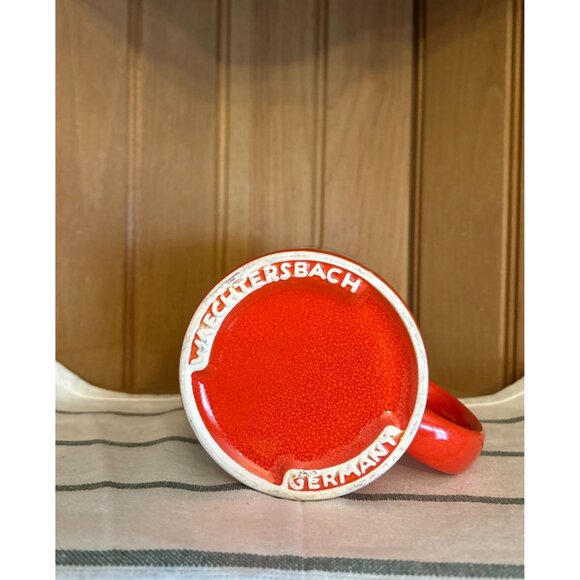 Vintage Waechtersbach Red Green Mug Christmas Tree Original Pattern Germany - Picture 5 of 5